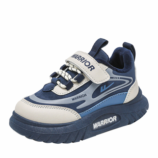 回力童鞋男童冬鞋2025新款秋冬款皮面防水儿童二棉鞋加绒运动鞋女