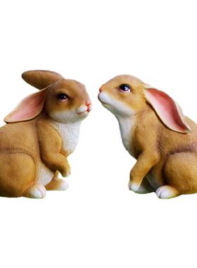 别墅兔子庭院露台婚礼仿真动物