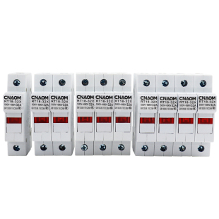 新型导轨熔断器底座RT18-32X/63X带灯保险丝PVC厚铜件1P2P3P4P