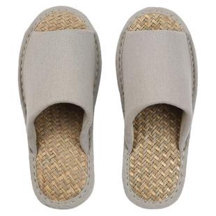 马兰草拖鞋亚麻春秋四季草编棉麻居家室内家用地板静音防滑不臭脚