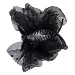 2025春季新款褶皱款气质百搭网纱款简约优雅丸子印花雪纺皱抓夹