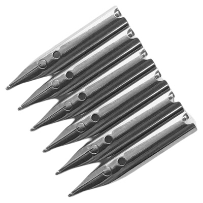 通用钢笔笔尖英雄钢笔替换笔尖0.38mm直尖美工弯尖暗尖小学生练字