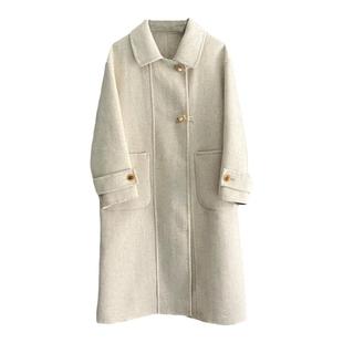 小小家自制 西雅图 手工双面羊毛大衣小个子小码显高温柔秋冬外套