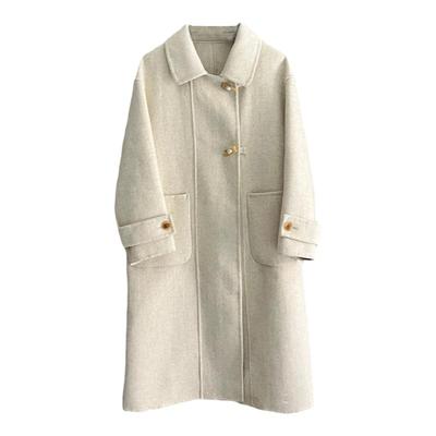 小小家羊毛中长甜美小个子大衣