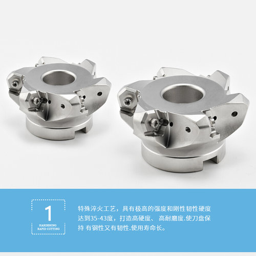NC45HX0906普拉米特45度快进给HNGX0906ANSN平面重切削铣内冷刀盘