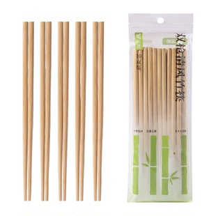 双枪碳化竹筷子家用无漆无蜡不易发霉防滑10双家庭新款中式餐具