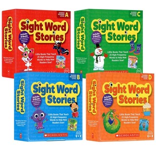 点读版 学乐高频词 英文原版 Sight Word Stories ABCD 25册高频词故事绘本  幼儿英语启蒙分级阅读绘本 扫码听音频
