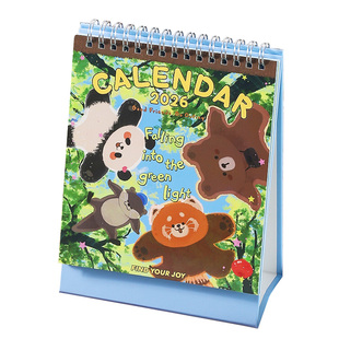 2026年新款桌面台历高颜值学生专用卡通可爱日历办公室创意桌面摆件方岛小月历日程计划本备忘记事本生日礼物