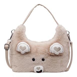 毛绒绒包包女2025新款秋冬流行爆款可爱手拎毛毛包超火单肩斜挎包