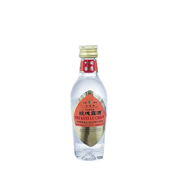 金星牌方玻玫瑰露54度白酒小酒版