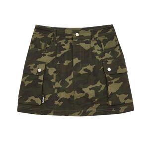 绫致MLMR秋冬裙子常规舒适简约肌理感百搭时尚迷彩印花面料短裙潮