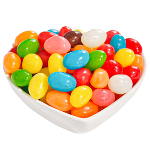 吉利豆多彩彩虹糖豆水果味混合软糖儿童休闲糖果小零食独立小包装