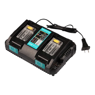 适用牧田Makita锂电池充电器6A双充 DC18RD 14.4/18V DC18RC快充