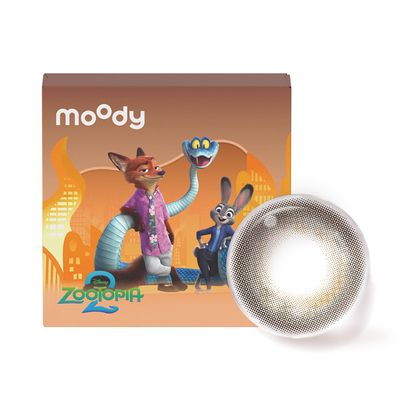 moody美瞳疯狂动物城2日常冷泡乌龙茶彩色隐形眼镜月抛2片