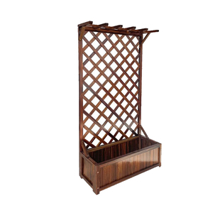 阳台花架户外庭院爬藤架室外防腐木种植箱花园木栅栏围栏隔断花箱