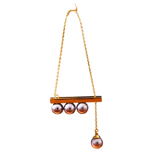 SUKEEW/酥可 「绛紫平衡木」气质黑珠珠轻奢戒指简约时尚珠珠项链