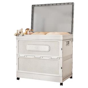 衣服收纳箱大容量超大翻盖整理箱家用带轮折叠卧室衣服被子储物箱