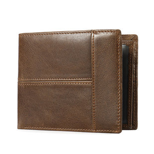 真皮男士短款钱包清仓处理零钱包库存尾货出口包外贸工厂清货男包