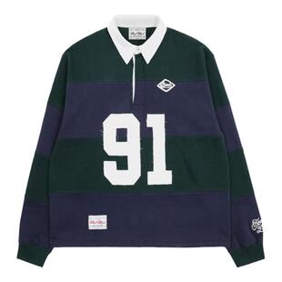 badblood美式复古数字印花长袖T恤休闲宽松修身显瘦polo衫上衣女