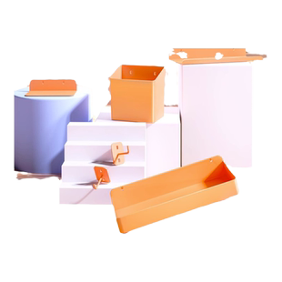 洞洞板配件磁吸置物架家用免打孔收纳挂篮挂钩墙上展示收纳架挂件