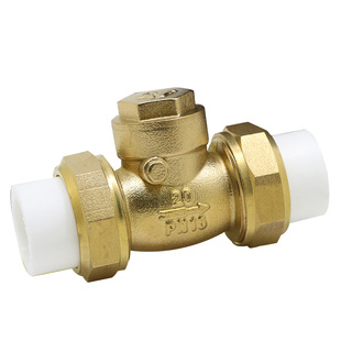 正品瑞格ppr黄铜卧式水泵水管止回阀止水阀止逆阀单向阀6分1寸1.5