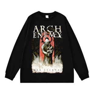 Arch Enemy大敌乐队旋律死亡金属摇滚印花纯棉长袖T恤男女款春秋