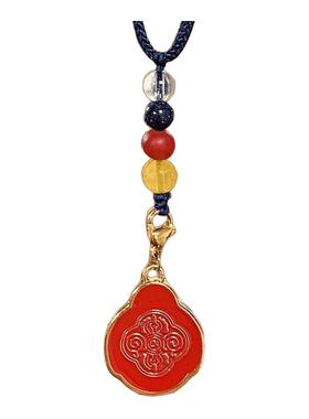 藏式纯铜真空镀金如意宝印章项坠