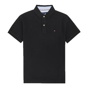 TOMMY HILFIGER 高品质polo衫短袖 美版透气珠地棉商务休闲男装