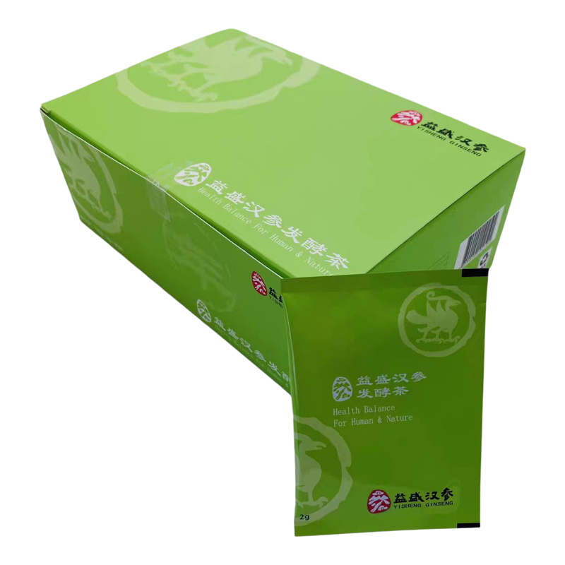 益盛汉参发酵茶60袋正品新装