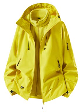 稻草人冲锋衣女款2026新款秋冬户外防风防水登山服外套情侣款男款