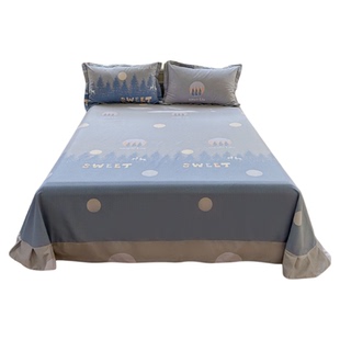 纯棉磨毛床单单件加厚春秋保暖床品全棉布女被单子单双人圆角床单