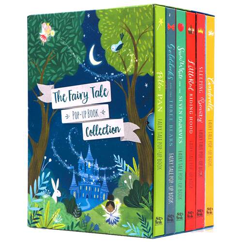 童话故事立体书6册礼盒装 The Fairy Tale Pop-Up Book Collection 进口英文原版绘本 灰姑娘睡美人白雪公主小红帽金发姑娘彼得潘