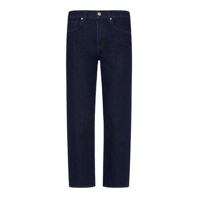7 For All Mankind女春夏新款高腰修身九分直筒牛仔裤STRAIGHT