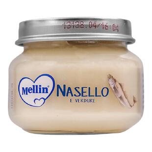 意大利Mellin美林三文鱼/鳕鱼泥 宝宝营养肉泥婴儿辅食泥10瓶组合