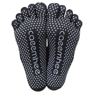 卡益专业健身五指瑜伽袜防滑女秋冬舞蹈普拉提袜子地板运动短棉袜