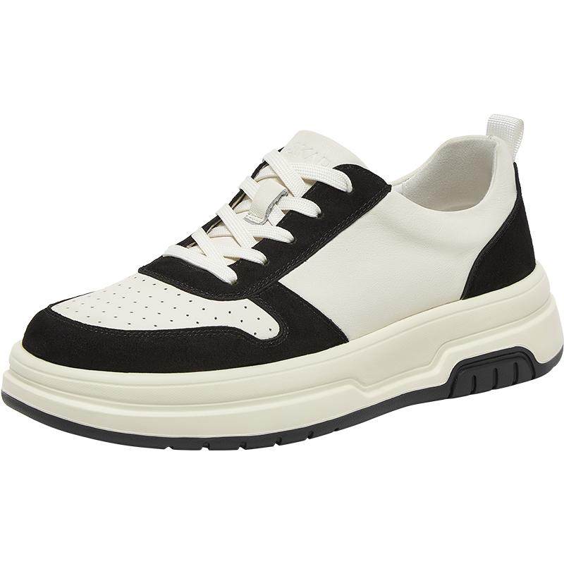 SKAP圣伽步男鞋2025秋季新款运动厚底舒适拼色休闲板鞋