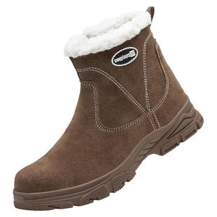 劳保鞋冬季男款钢头高帮加绒加厚防砸防刺穿轻便防滑电焊工作棉鞋