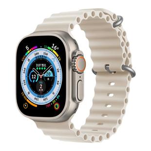 【2024款】适用applewatchS10官网款海洋硅胶9/8表带苹果手表S11/6/7/se潜水游泳表带iwatch官方同款运动表带
