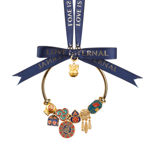 汽车挂件2026新款高档醒狮挂坠古法金平安喜乐新车礼物车挂高级感