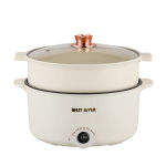 电火锅一体电炒锅多功能料理锅家用蒸煎炒不粘锅电煮锅小型电炸锅