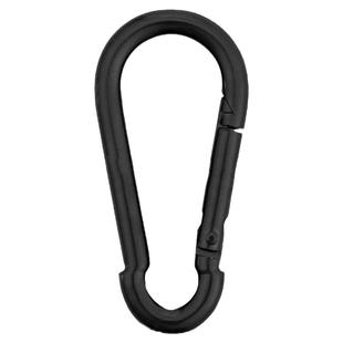 登山扣承重安全扣铁卡扣挂钩钥匙扣弹簧钩纯黑色篷布金属保险扣环