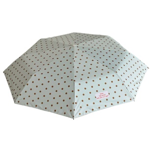 小清新波点防晒雨伞女晴雨两用黑胶太阳伞防紫外线遮阳折叠伞便携
