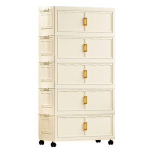 大容量多层收纳柜零食玩具整理柜卧室床头柜置物柜靠墙杂物储物柜