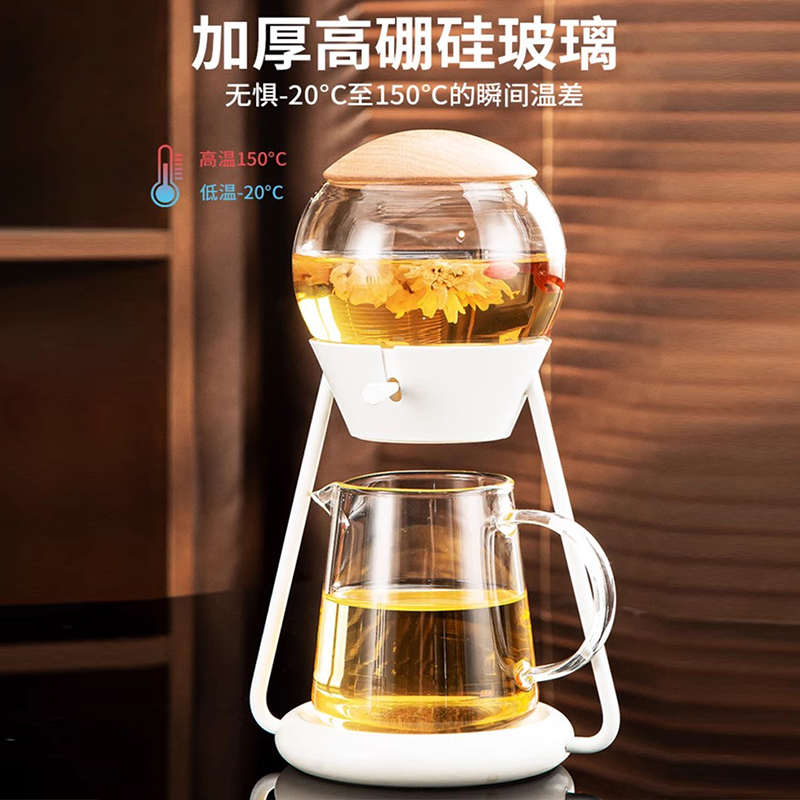 玻璃自动茶具套装2025新款家用懒人泡茶神器功夫茶杯茶壶办公室