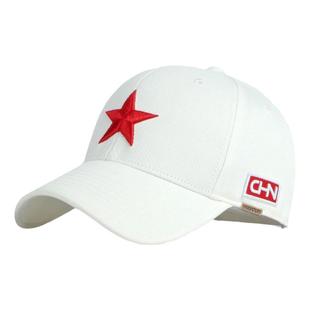 帽子男棒球帽女大头围加大加深夏季中国红五角星鸭舌帽春秋遮阳帽