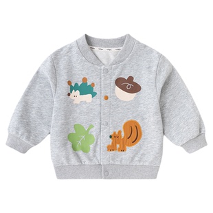 嘟嘟家宝宝针织棒球服春季儿童外套春秋时尚男童夹克春款开衫上衣