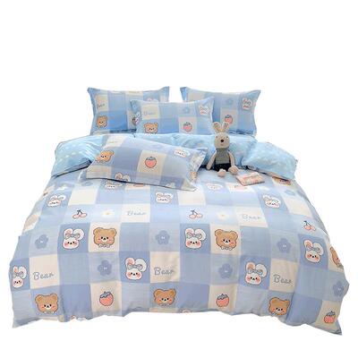 卡通风纯棉被套单件纯棉单人被罩