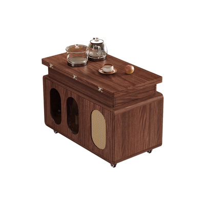 实木折叠升降可移动沙发边几