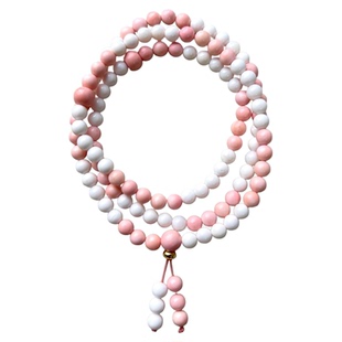 天然七宝粉贝珍珠母贝壳手链女款手串6mm108颗佛珠民族风国潮饰品