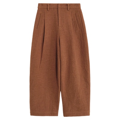 复古直筒裤2026新款羊毛休闲裤